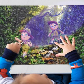 ArtCreativity - Rompecabezas para niños con imágenes ocultas y luz UV, rompecabezas de 300 piezas para niños con luz ultravioleta que revela animales ocultos, regalo de cumpleaños para niños a partir