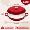 Overmont Enameled Cast Iron Dutch Oven - 3.8 Quart Dutch