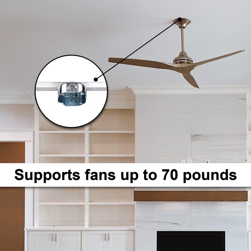 Ciata Ceiling Fan Mounting Bracket, Saf-T-Brace with Locking Teeth, 3