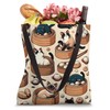 Chinese Dumplings Cats Pattern Dim Sum Cat Tote Bag