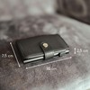 BAUR Slim Wallet with Coin Compartment, Genuine Leather Credit Card