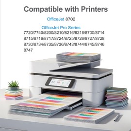 952 XL Ink Cartridges Combo Pack Compatible for HP 952xl Fit for 8710 7740 Officejet Pro 8702 8720 8210 7720 8715 8730 8740 8216 8725 8700 8200 Printers (Black Cyan Magenta Yellow 4 Packs)