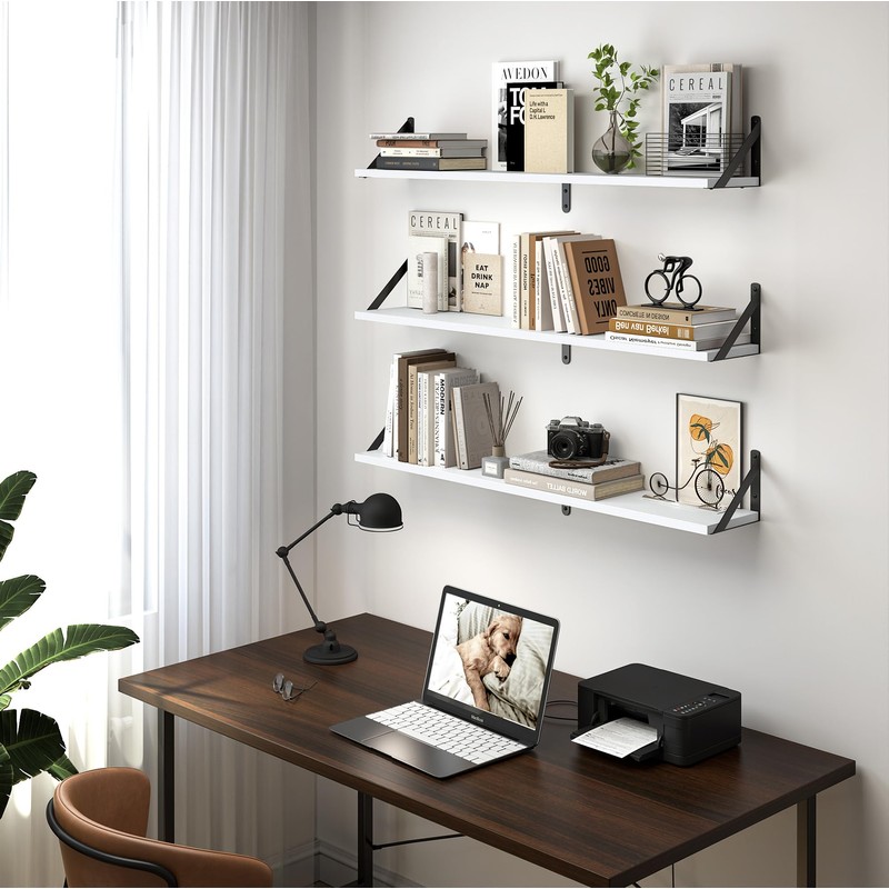 Heimlove Floating Shelves for Wall, 36 Inch Long Wood Floating