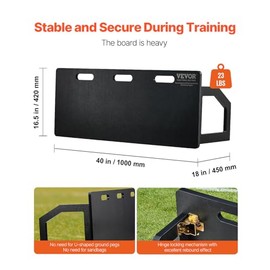 VEVOR VEVOR Soccer Rebounder Board, 40 x 16 in Portable Training Wall with Dual Angles Rebound, Foldable HDPE Kickback Board, Soccer Practice Equipment, Ideal for Kids and Adults Passing & Shooting Drills