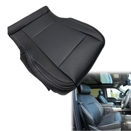 SecosAutoparts Driver Side Bottom Replacement Seat Cover Black #HB or EB Compatible with Ford F-150 Lariat 2015-2017 Compatible with Ford F250 F350 Lariat XLT 2017-2022