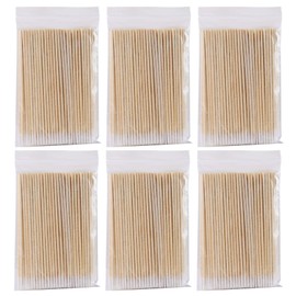 Pack of 600 Cotton Buds Pointed 10 cm Cotton Buds Small Cotton Buds Wooden Handle for Tattoo Beauty Makeup Eyebrow Nails Lipstick