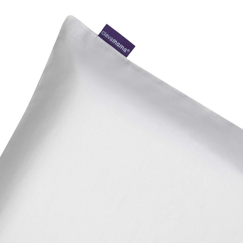 Clevamama ClevaFoam Baby Pillow Case - White, White, 1 Count