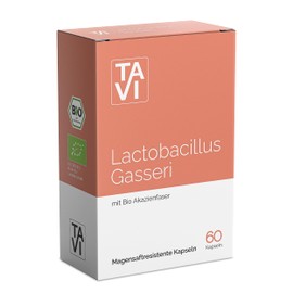 Bio Lactobacillus Gasseri I Kapseln für 60 Tage I Akazienfaser I Hochdosiert I Vegan I Lactobacillus Bakterienkulturen I in Deutschland hergestellt & laborgeprüft