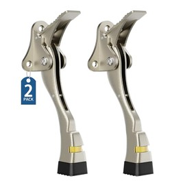 Gotega Tope de Puerta, 2 Paquetes de Tope de Puerta con Altura Ajustable con un Solo Toque y Punta de Goma de 4 Pulgadas, Topes de Puerta Resistente, 