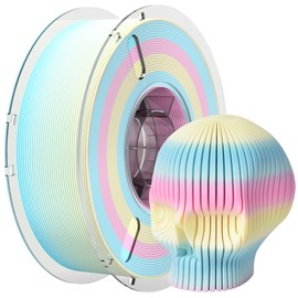 RAMBERY 3D Printer Filament Bundle Matte PLA Filament Fast Color Change Toughness Upgraded 3D Printing Filament, 1.75mm 1kg(2.2lb), Matte Rainbow 02