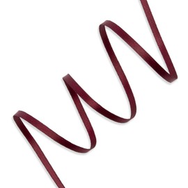 Satin Ribbon 1/8 Inch Burgundy Double Faced - 100 Yards for Gift Wrapping DIY Bows Crafts Bridal Bouquet Cutting Ceremony Sewing Christmas Wedding Baby Shower Decoration Humphrey's Craft