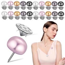 PACKOVE 25 Para Mujer Botones De Perla Para Ropa Cierre Seguro Botones De Para Camisas Faldas Y Cárdigans Cubierta De Escote Antiexposición