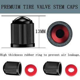 80Pieces Tire Valve Caps, Plastic Valve Stem Caps with O Rubber Seal, Premuim Universal Stem Covers for Cars, SUVs, Bike and Bicycle, Trucks, Motorcycles