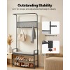 72-Inch Freestanding Coat Rack with Shoe Bench 2-Tier Storage Organizer