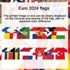 AYNKH 2024 Euro Football Championship Flags Bunting, 24 International Country