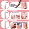 KINGMAS KINGMAS Nail Art Brushes, 10Pcs Nail Gel Polish Painting