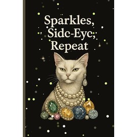 Sparkles, Side-Eye, Repeat – Sassy Glam Cat Notebook: Lined Journal for Women with Attitude | Funny Cat-Themed Gift for Teens, Girls, or You