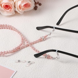 Tweruna 3 PCS Eyeglass Chains for Women, Pearl Beaded Glasses Chain for Women, Stylish Eyeglasses Chains for Sunglasses, Myopia Glass, 3 Colors