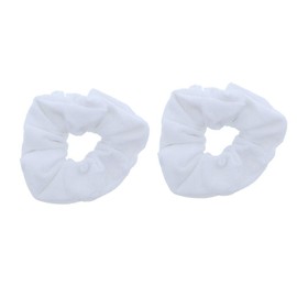 Velvet Scrunchies Ultra Soft - Set of 2 (White)