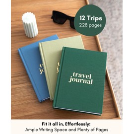 Lamare Travel Journal - Personalize Your Journeys, Organize Your Adventures, Capture Your Memories in this Travel Planner 2024 | A5 Size Travel Notebook, Luxurious Linen Cover, 12 Unforgettable Trips