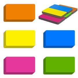 40Pcs Dry Erase Magnetic Labels, 2 x 4 Reusable Magnetic Sticky Notes Waterproof Magnetic Label Stickers for Classroom Home Office Refrigerator Locker and More(Neon Colors)