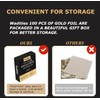 Wadities Imitation Gold Leaf Sheets - 100 Gold Foil Sheets