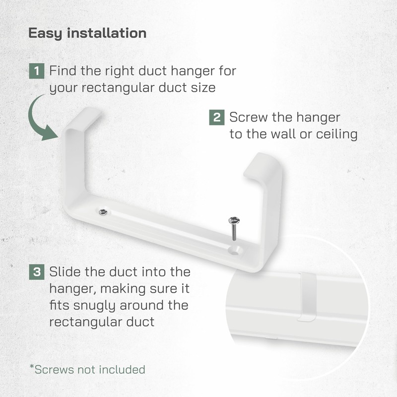 Vent Systems 2 Pack 110 x 55mm Plastic Wall Mount