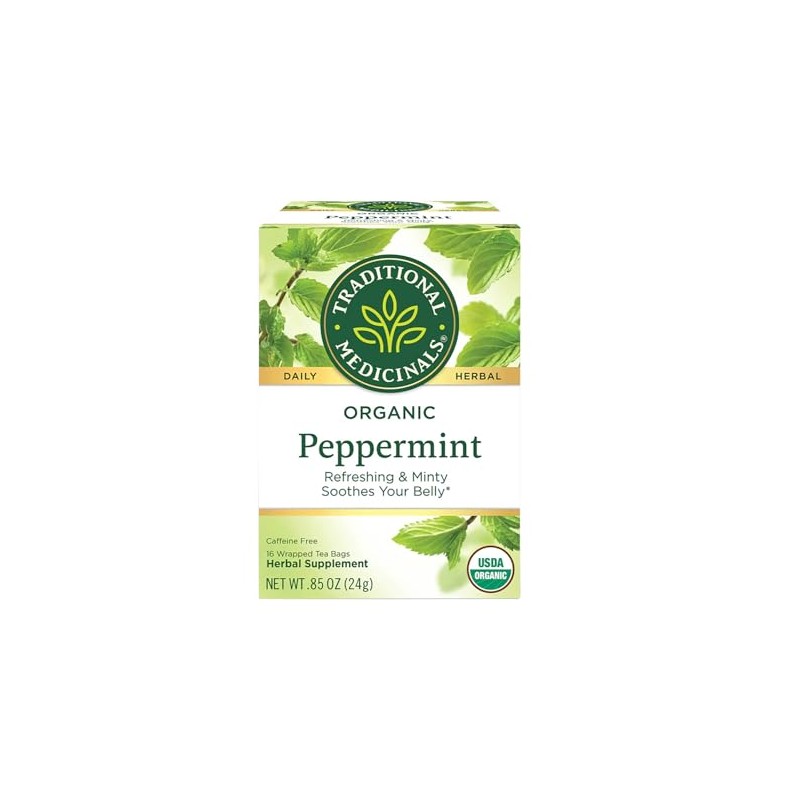 Alisun Organic Peppermint Tea (16 Tea Bags), 0.9 oz (24