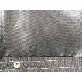 Kym Industries Inc. Heavy Duty Black Asphalt Vinyl Dump Truck Tarp Fits Manual or Electric Dump Truck Systems (Waterproof 18oz. Black Asphalt Vinyl, 7' x 18')