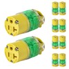 Yomiuwo 10 Pack 20 Amp Extension Cord Ends Lighted Connector