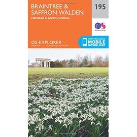 Braintree & Saffron Walden Map | Halstead & Great Dunmow | Ordnance Survey | OS Explorer Map 195 | England | Walks | Hiking | Maps | Adventure