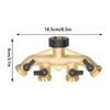 G3/4 4‑Way Water Hose Splitter Garden Hose Adapter Watering Connector