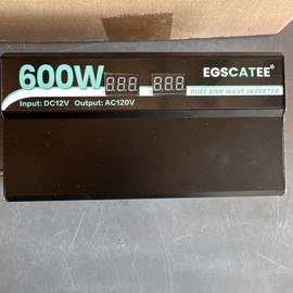 Egscatee 600W Car Power Inverter DC 12V To AC 110V 120V Adaptor Converter 2 USB Charger