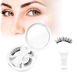 Jemey Magnetic Eyelashes with Applicator, Reusable & Waterproof Natural Look False Lashes, Easy to Apply, No Glue Needed, Long-Lasting Soft Magnetic Lashes