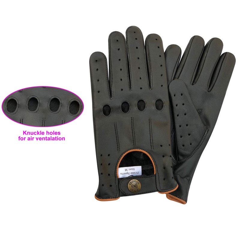 Prime Men’s Driving Gloves in High-Quality Soft, Genuine Leather without