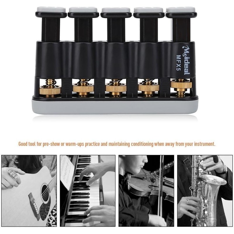 Finger Exerciser, Variable Grip Trainer for Piano and Guitar, Hand