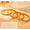 BUYITO Chunky Gold Bangles Bracelets for Women 18K Gold Plated