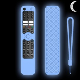 Remote Control Case Cover for Sony TV 4K RMF TX600C/P/U/E MG3-TX520U Protection Cover Anti Slip Shockproof Remote Cover Case with Lanyard Glow in The Dark -Glowing Blue