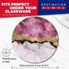 2 x Round Coasters - Pink & Grey Marble Effect