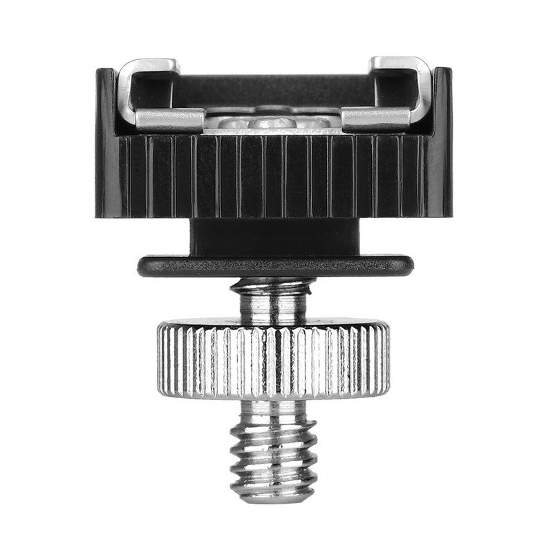 Flash Hot Shoe Mount Adapter to 1/4 Thread Hole with