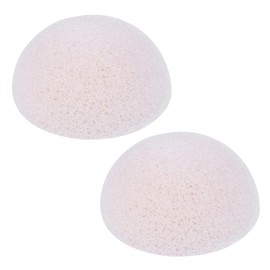BIUDECO 2pcs Large Bamboo Charcoal Konjac Facial Sponges for Gentle Skin Cleansing for Makeup Removal and Daily Exfoliation Random