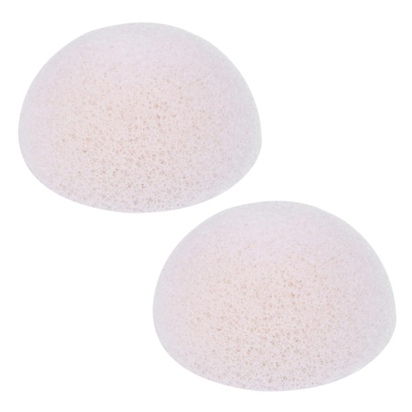 BIUDECO 2pcs Large Bamboo Charcoal Konjac Facial Sponges for Gentle