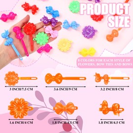 Janinka 72 Pcs Self-Hinge Plastic Hair Clips: 80s 90s Cartoon Colorful Cute Barrettes and Pins for Toddler Girls (Classic,Vibrant Color)