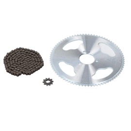 Chain and Pinion Kit 80 Teeth 25 H 34 mm Sprocket with 3 Holes 10 Teeth Sprocket with H-Hole Chain with 146 Links