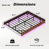 LUMISOL Queen Size Floating Bed Frame with LED Lights, Modern
