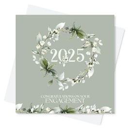 2025 Engagement Card - Congratulations Greeting Card for Engaged Couple - Memento Keepsake (Engaged Card)