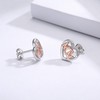 MOM Stud Earrings 925 Sterling Silver for Women - Heart