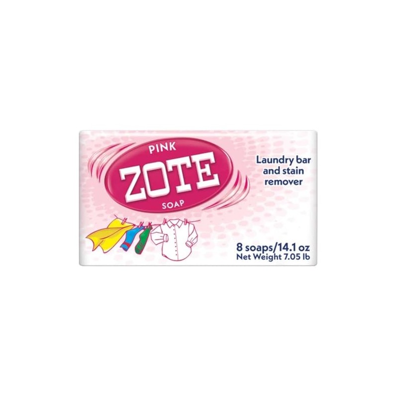 ZOTE Pink Soap, Laundry and Stain Remover Bar - 8