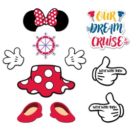 10 Pcs Cruise Door Decorations Magnetic, Funny Captain Mouse Cruise Door Decorations, Mouse Ears Magnet for DCL Cruise& All Major Cruise