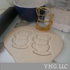 STACKED TEACUPS TEA CUPS DETAILED SHAPE COOKIE CUTTER MADE IN